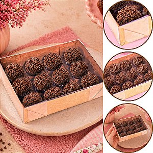 10 CAIXA P/ 12 DOCES C/ VISOR KRAFT 16X12X4 4663 (IDEIA)