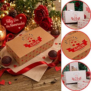 10 CAIXA (8 DOCES) KRAFT CONTÉM AMOR 4364 ( DIA DOS NAMORADOS IDEIA ) OUTLET