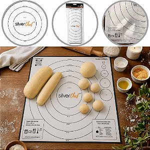 TAPETE FIBRA DE VIDRO E SILICONE QUADRADO 33cm X 33cm  (SILVER PLASTIC)