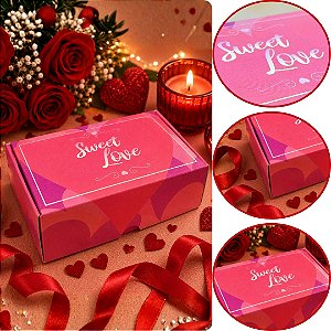 10 CAIXA (04 DOCES) SWEET LOVE 4X8X8 CM 4893 ( DIA DOS NAMORADOS IDEIA ) OUTLET
