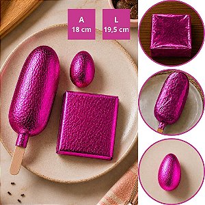 100 FOLHAS PAPEL CHUMBO PINK 18X19,5 CM P/ BOLO GELADO