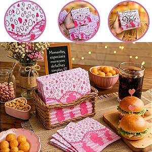 50 GUARDANAPOS FESTA LOVE 19,5 X 21,5CM COD-23  (VALE)