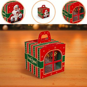 10 CAIXA P/ MINI PANETONE 100G C/ VISOR JANELA 10X10X10 NATAL 6150 ( NATAL IDEIA 2026 )