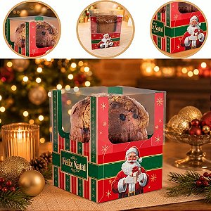 10 CAIXA P/ MINI PANETONE DE 100G 10X10X12 6157 ( NATAL IDEIA 2026 )