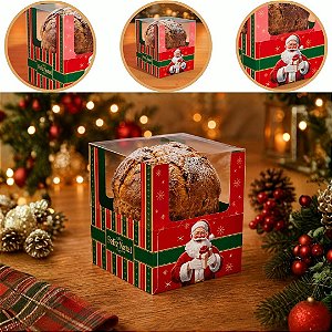 10 CAIXA P/ PANETONE DE 500G 15X15X17 6158 ( NATAL IDEIA 2026 )