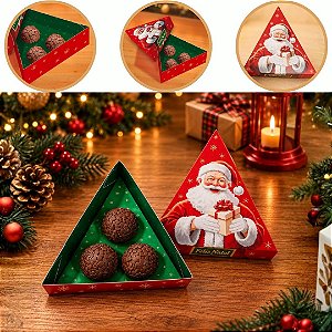 10 CAIXA P/ 3 DOCES ARVORE DE NATAL 13X13X4 6161 ( NATAL IDEIA 2026 )