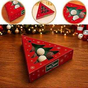 10 CAIXA P/ 10 DOCES ARVORE DE NATAL C/ VISOR 20X20X4 6163 ( NATAL IDEIA 2026 )