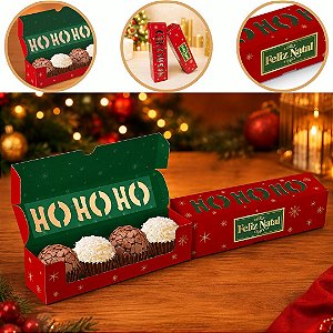 10 CAIXA P/  4 DOCES DE NATAL HOHOHO C/ VISOR 16X4X4 6164 ( NATAL IDEIA 2026 )