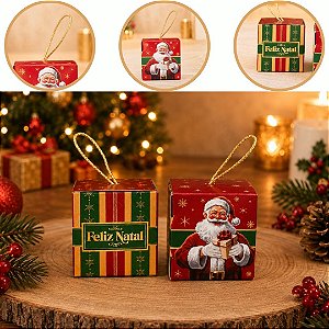 10 CAIXA P/ 1 DOCE DE NATAL C/ ELÁSTICO 5X5X5 6170 ( NATAL IDEIA 2026 )
