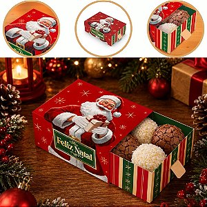 10 CAIXA P/ 6 DOCES GAVETA DE NATAL 11X8X4 6175 ( NATAL IDEIA 2026 )
