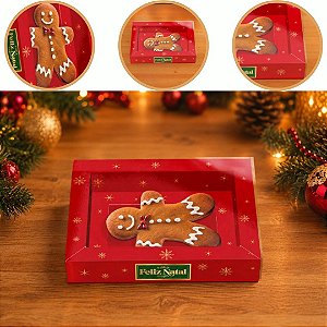 10 CAIXA MOLDURA P/ 1 BISCOITO DE NATAL 12X8X2 6176 ( NATAL IDEIA 2026 )
