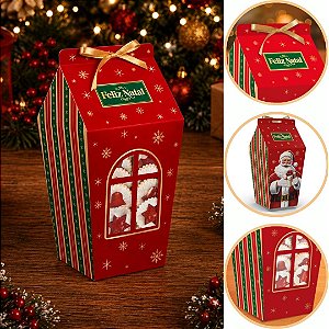 10 CAIXA LEMBRANCINHA C/ VISOR JANELA 9X9X18 6178 ( NATAL IDEIA 2026 )
