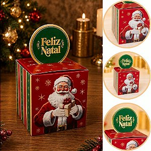 10 MINI CAIXA LEMBRANCINHA POP UP NATAL 7X7X7 6183 ( NATAL IDEIA 2026 )