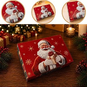 10 CAIXA PRESENTE DE NATAL C/ ELASTICO P 24X18X8 6194 ( NATAL IDEIA 2026 )