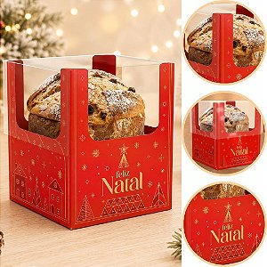 10 CAIXA P/ MINI PANETONE DE 100G 10X10X12 6205 ( NATAL IDEIA 2026 )
