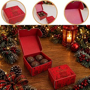 10 CAIXA P/ 4 DOCES DE NATAL 8X8X4 6216 ( NATAL IDEIA 2026 )