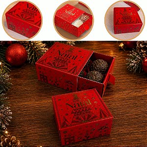10 CAIXA P/ 4 DOCES GAVETA 8X8X4 NATAL 6218 ( NATAL IDEIA 2026 )
