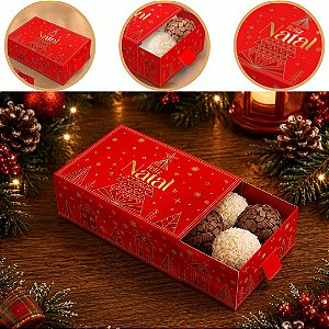 10 CAIXA P/ 6 DOCES GAVETA 11X8X4 NATAL 6219 ( NATAL IDEIA 2026 )