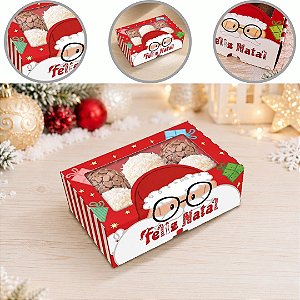 10 CAIXA P/ 6 DOCES DE NATA C/ VISOR 12X8X4 DIVERTIDO 6248 ( NATAL IDEIA 2026 )