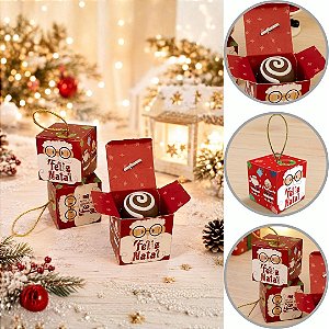 10 CAIXA 1 DOCE DE NATAL C/ ELÁSTICO 5X5X5 DIVERTIDO 6250 ( NATAL IDEIA 2026 )