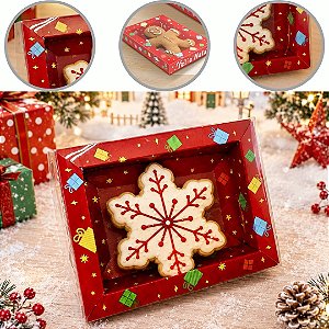 10 CAIXA MOLDURA P/ 1 BISCOITO DE NATAL 12X8X2 DIVERTIDO 6254 ( NATAL IDEIA 2026 )