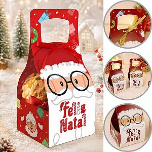 10 CACHEPOT MINI PANETONE C/ ALÇA E FITA NATAL 10X10X23 DIVERTIDO 6260 ( NATAL IDEIA 2026 )