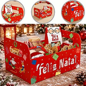 10 CESTA DE NATAL G CAIXOTE 25X18X14 DIVERTIDO 6268 ( NATAL IDEIA 2026 )
