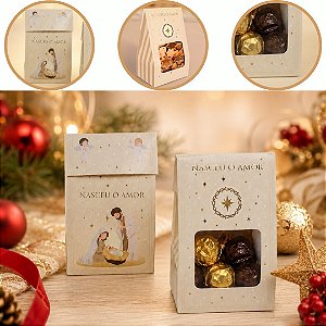 10 SACO LEMBRANCINHA C/ VISOR PP CRISTÃ NASCEU O AMOR 7X5X12 6279 ( NATAL IDEIA 2026 )