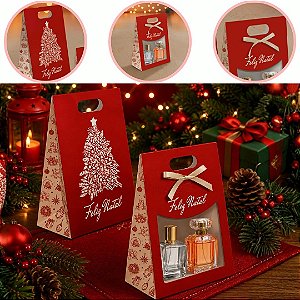 10 SACOLA MALETA C/ VISOR E FITA PRESENTE DE NATAL 19X9X26 6288 ( NATAL IDEIA 2026 )