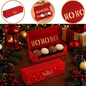 10 CAIXA 4 DOCES HO HO HO C/ VISOR BRILHOS DE NATAL 6405 ( NATAL IDEIA 2026 )