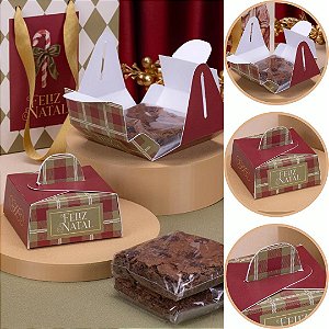 10 CAIXA PARA BROWNIE 7x7cm PRESENÇA 6250 (JANGO NATAL 2026)