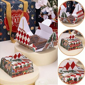 10 CAIXA PARA BROWNIE 7x7cm MEMÓRIAS 6249 (JANGO NATAL 2026)