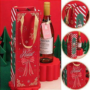 10 SACOLA PARA BEBIDA 35X9,5X11 GRATIDÃO 6382 (JANGO NATAL 2026)