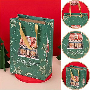10 SACOLA PARA PRESENTE 30x20x10cm GRATIDÃO 6395 (JANGO NATAL 2026)