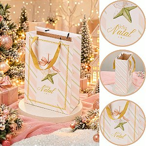 10 SACOLA PARA PRESENTE 30x20x10cm CUIDADO 6394 (JANGO NATAL 2026)