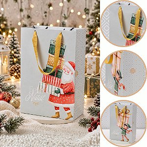 10 SACOLA PARA PRESENTE 30x20x10cm ACREDITAR 6393 (JANGO NATAL 2026)