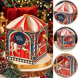 5 CAIXA CARROSSEL PARA PANETONE DE 500g MEMÓRIAS 6404 (JANGO NATAL 2026)