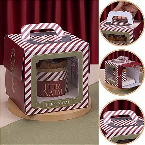 10 CAIXA COM VISOR PARA PANETONE FECHADA PRESENÇA 6083 (JANGO NATAL 2026)