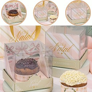 10 CAIXA PARA MINI PANETONE COM TAMPA DE ACETATO CUIDADO 6032 (JANGO NATAL 2026)