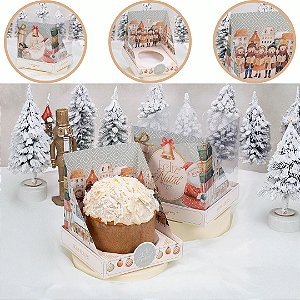 5 CAIXA PARA PANETONE 500g COM TAMPA DE ACETATO ACREDITAR 6037 (JANGO NATAL 2026)