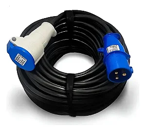 Extensão Dupla Saída EX - 30m - 16A - 2P+T - 220V - Malta Suprimentos - EXT-EX-030-16A-220-2S