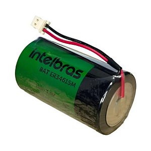 Bateria de Lítio ER34615M 3,6V 13 Ah para sistemas de alarme sem fio.