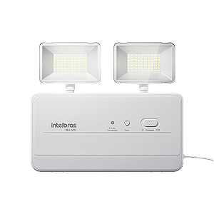 Bloco de iluminação autônomo BLA 2202 da Intelbras com 2 faróis LED, autonomia de 2h.