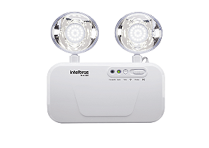 Bloco de iluminação de emergência LED BLA 1200 da Intelbras, autonomia de 4 horas.