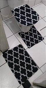 Jogo Tapete Banheiro Antiderrapante