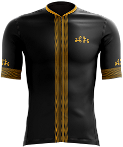 Camisa Ciclismo / Dashikis / Unissex / Cor Preta