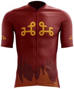 Camisa Ciclismo / Fogo nos Racistas / Unissex / Cor Vermelha