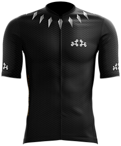 Camisa Ciclismo / Pantera Negra - Chad / Unissex / Cor Preta