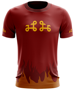 Camisa Esportiva / Fogo nos Racistas / Unissex / Cor Vermelha