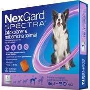 Antipulgas e Carrapatos NexGard Spectra para Cães de 15,1 a 30 kg